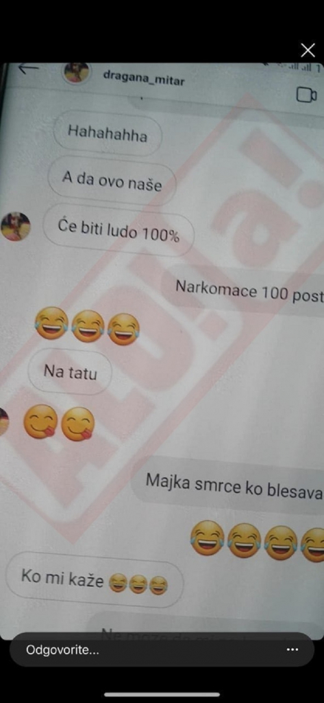 Prepiska Dragana Mitar i Edis Fetić