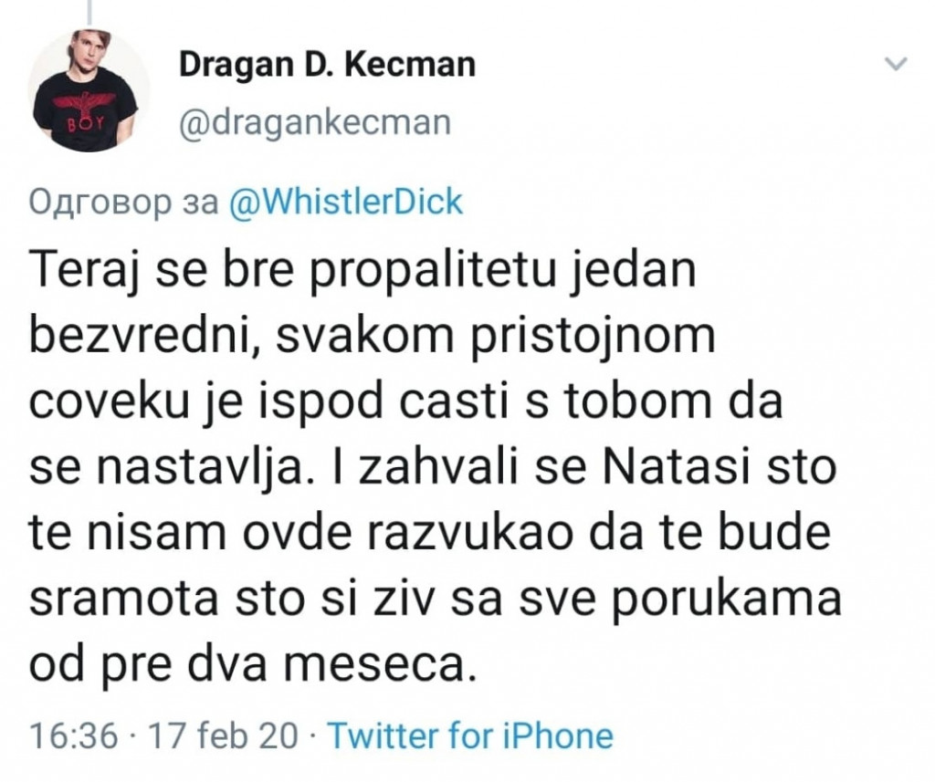 Twitter, Sergej Trifunović, Dragan D. Kecman