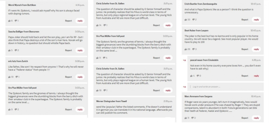 Komentari sa Blick-a