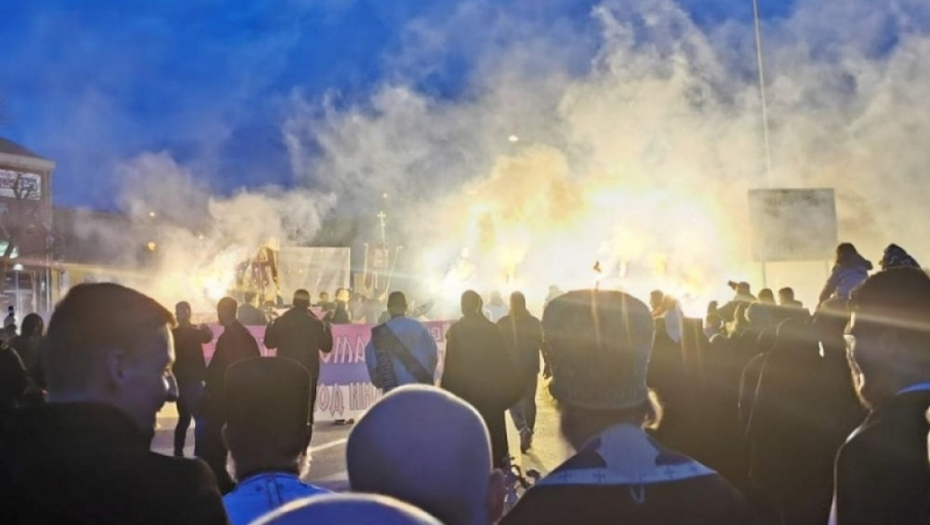 Miloš Vučević, litija, moleban