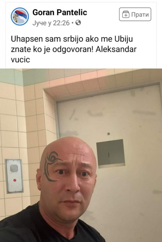 Goran Pantelić, pretio Vučiću smrću