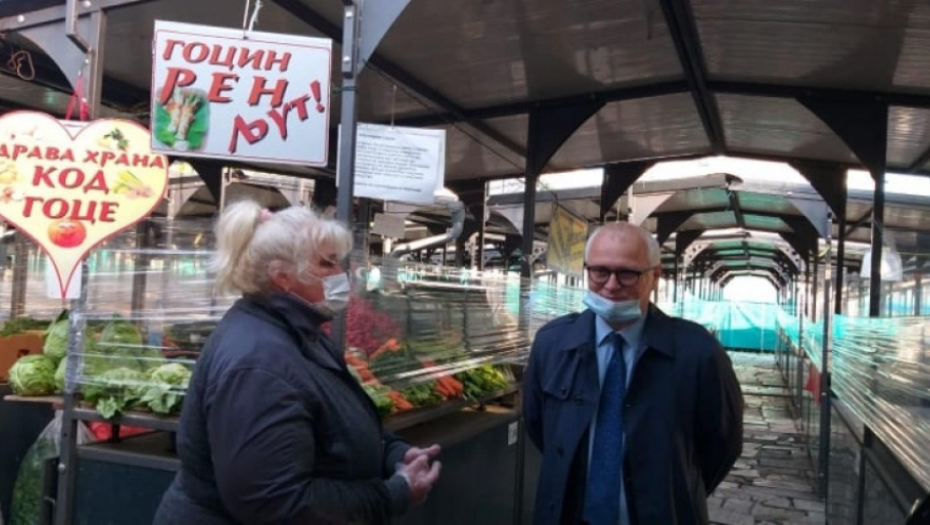 Goran Vesić na Kalenić Pijaci