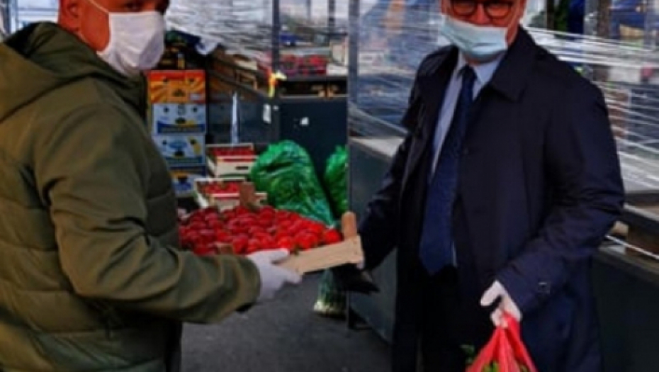 Goran Vesić na Kalenić Pijaci