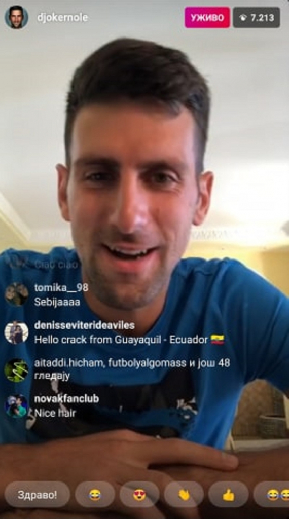 Novak Đoković frizura