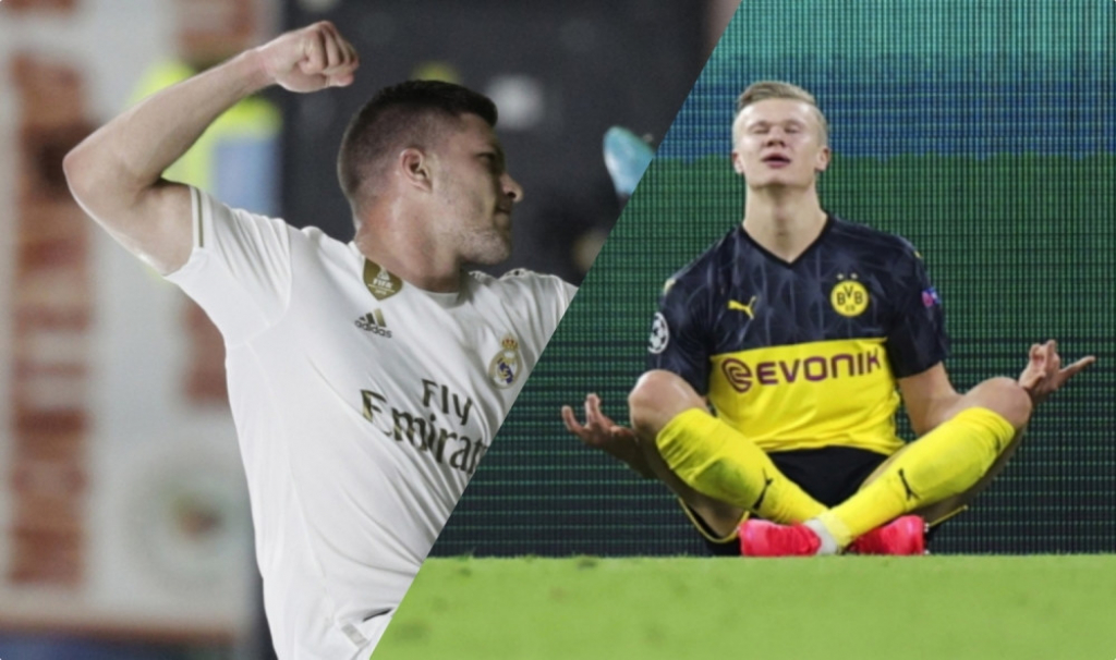 Luka Jović i Erling Haland