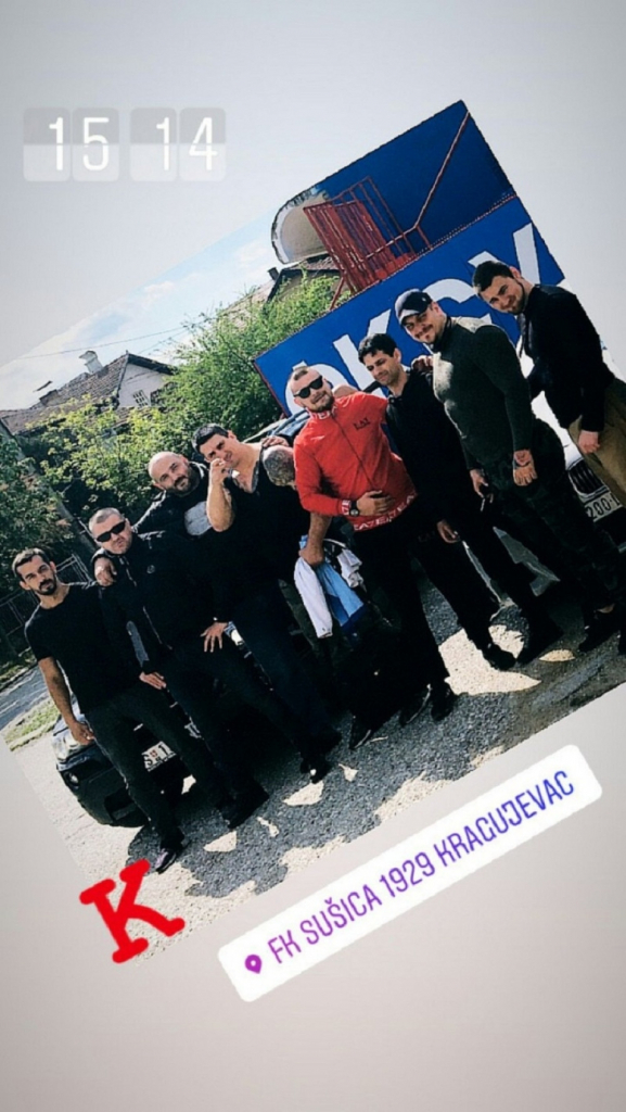 Kristijan Golubović sa prijateljima u Kragujevcu