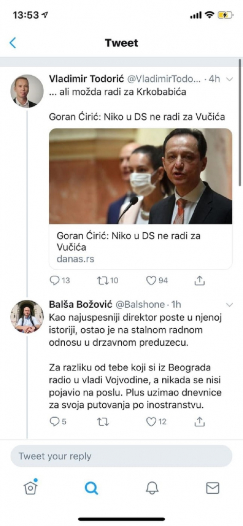 Prepiska Vladimira Todorića i Balše Božovića