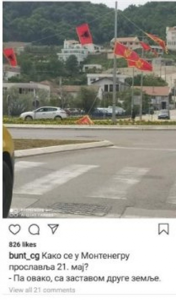 Vijore se albanske zastave u Crnoj Gori 