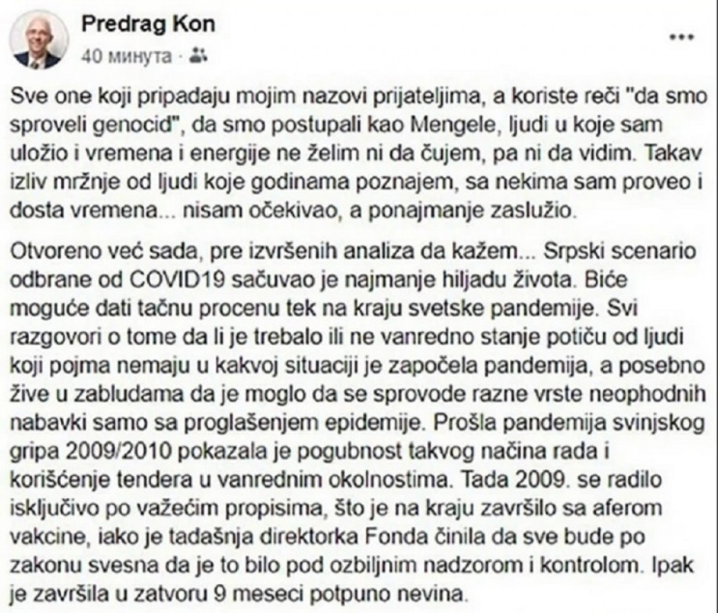 Status Predraga Kona