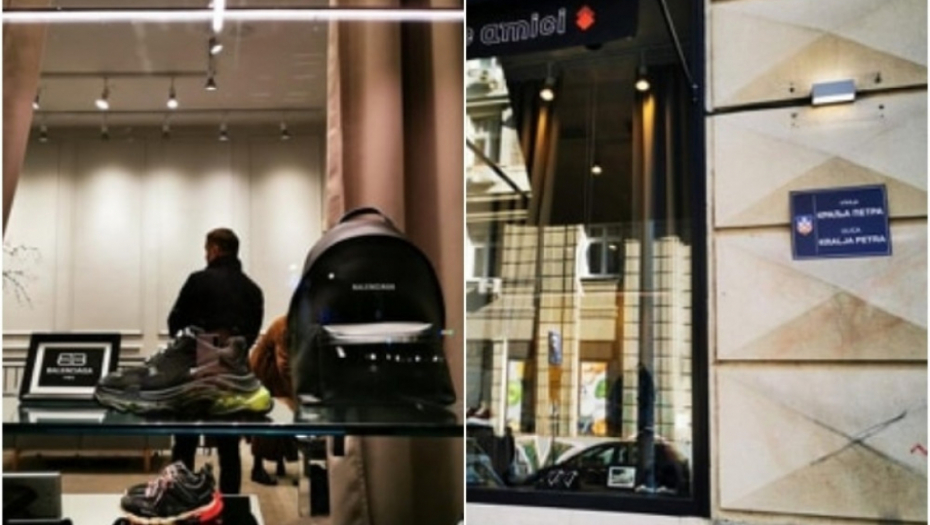 Borko Stefanović u skupoj prodavnici italijanske garderobe