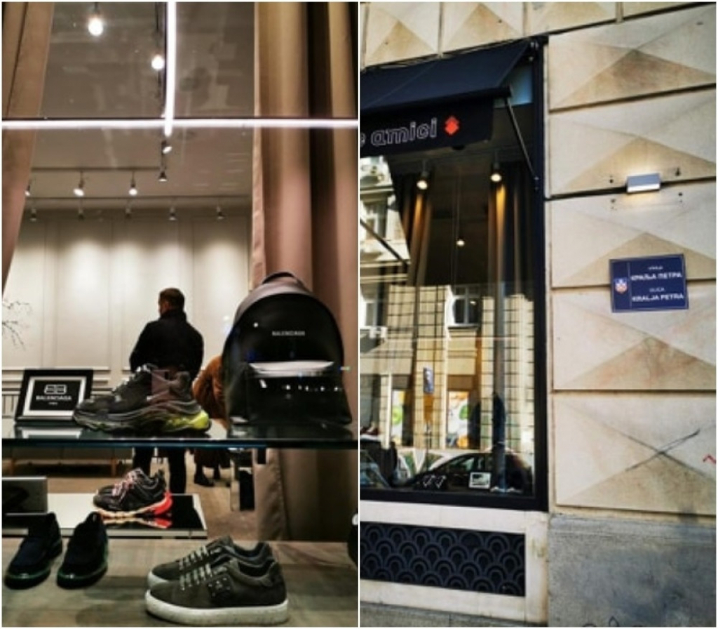 Borko Stefanović u skupoj prodavnici italijanske garderobe