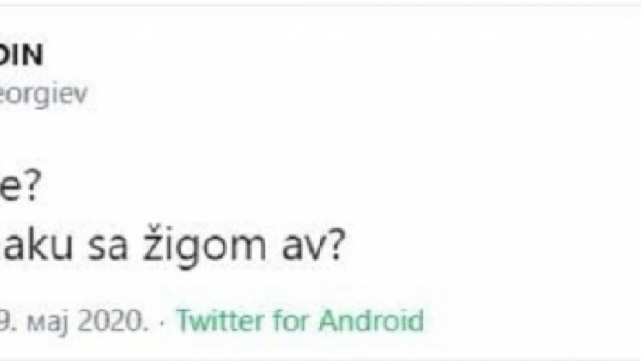 Uvrede na Tviteru na račun predizbornog spota