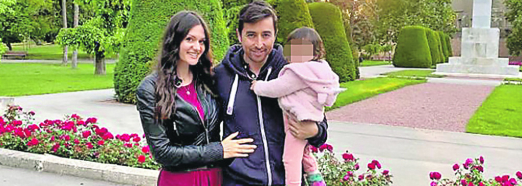 Garsija sa budućom suprugom i ćerkicom