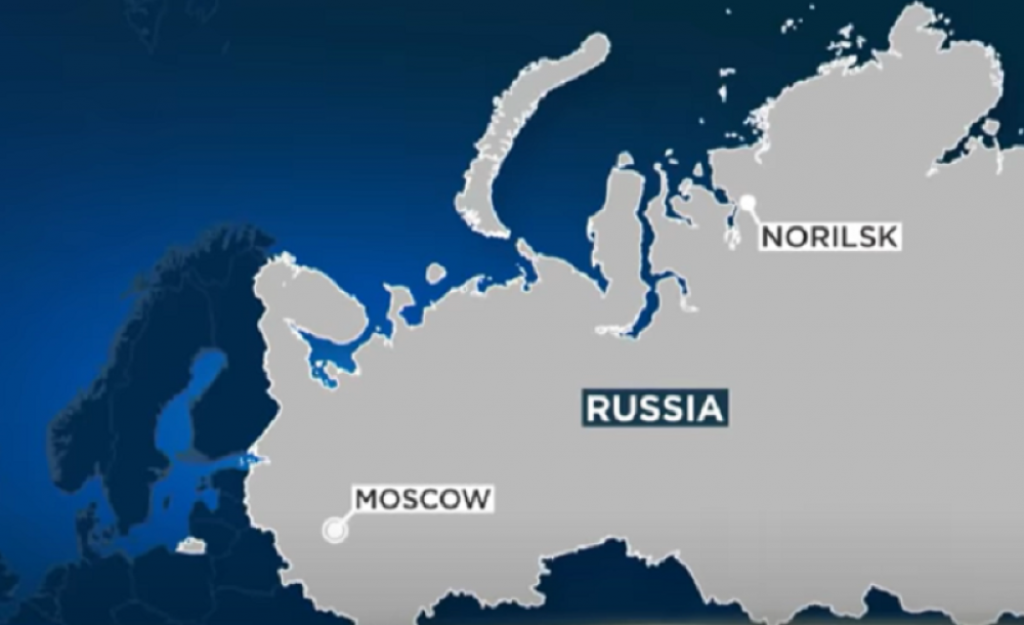 Noriljsk, Sibir, Rusija, izlivanje dizela