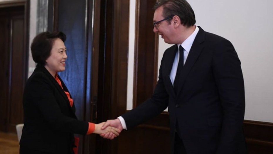 Aleksandar Vučić i Čen Bo