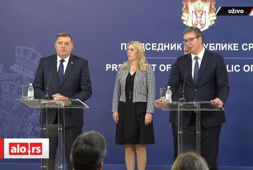 Aleksandar Vučić, Milorad Dodik, Željka Cvijanović 