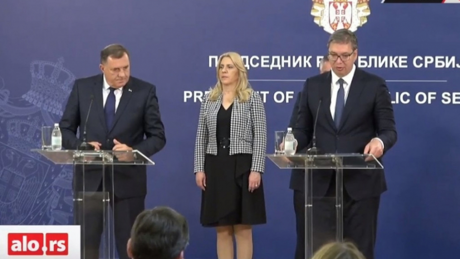 Aleksandar Vučić, Milorad Dodik, Željka Cvijanović 