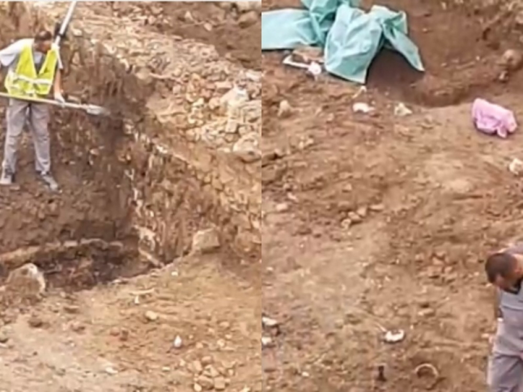 Ruski arheolozi, iskopina