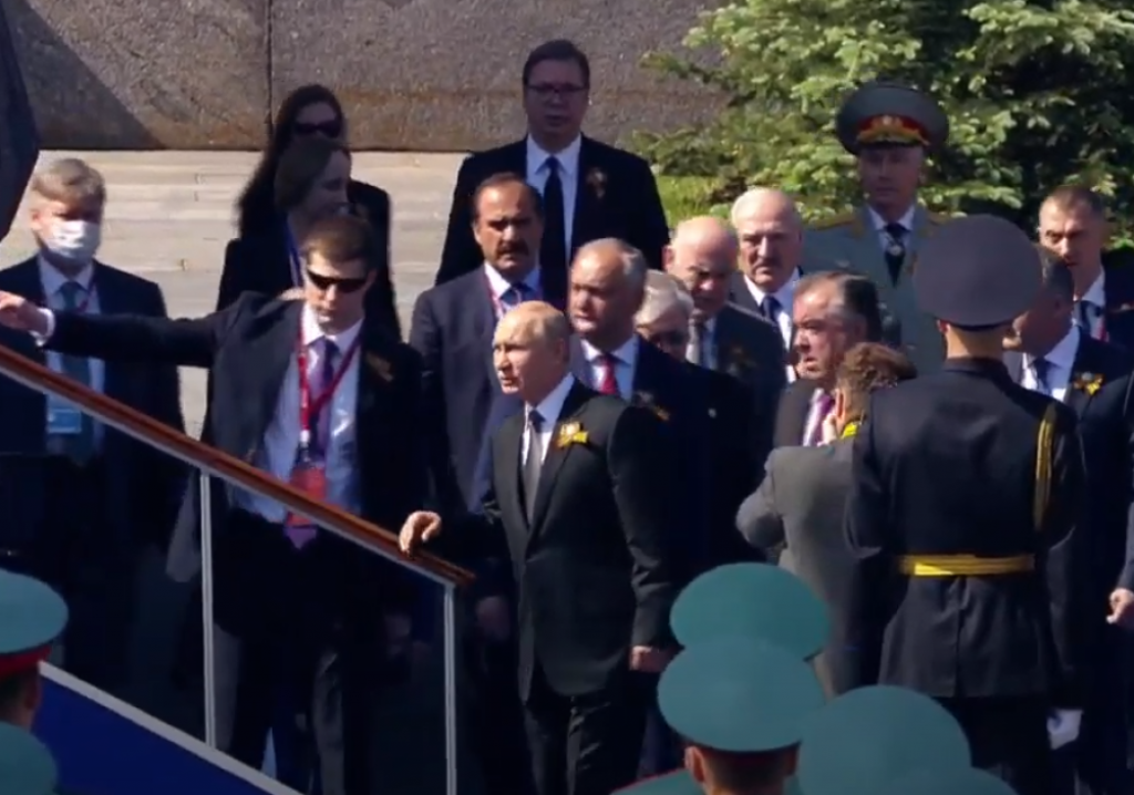 Aleksandar Vučić na Vojnoj paradi u Moskvi