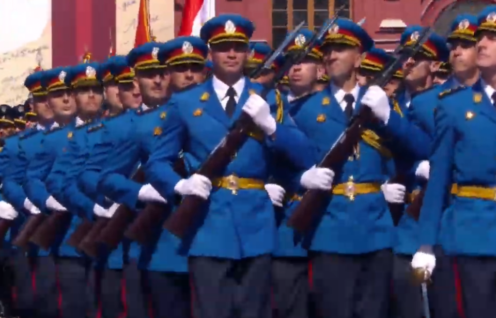Srpka garda na Vojnoj paradi u Moskvi