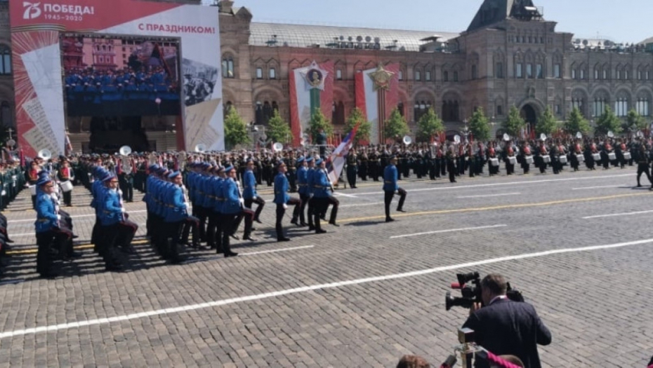 Srpska garda na Vojnoj paradi u Moskvi
