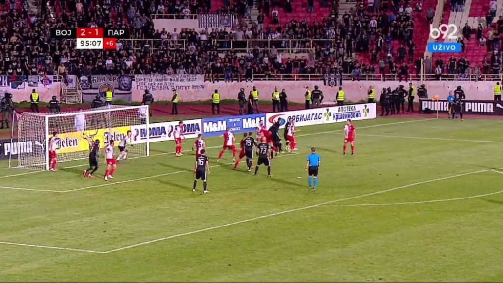 Strahinja Pavlović makazice gol Partizan Vojvodina