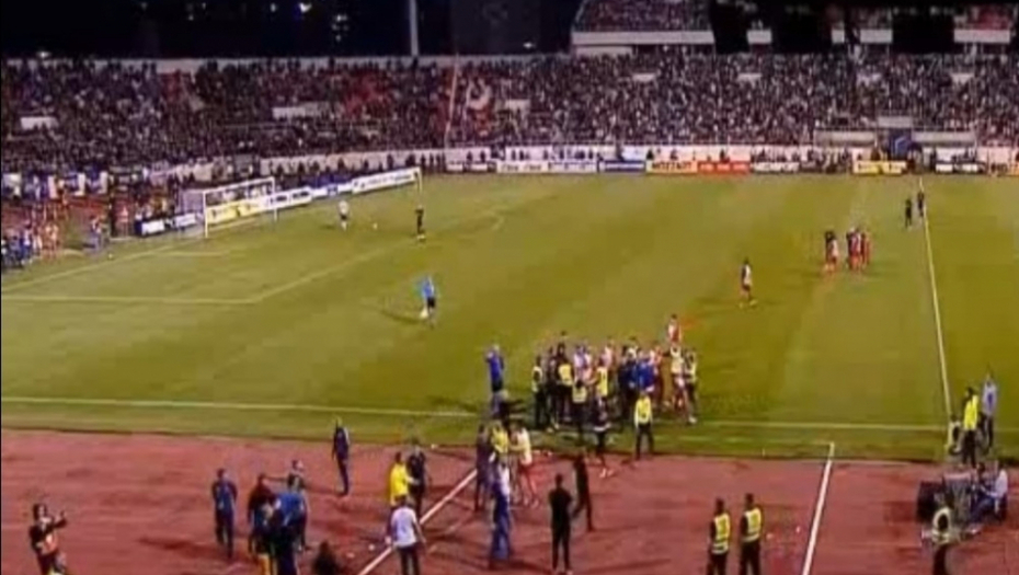 Koškanje igrača Vojvodine i Partizana