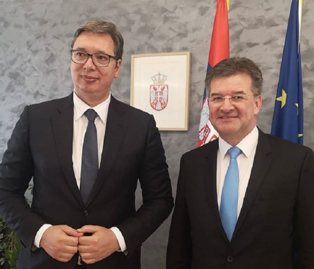 Aleksandar Vučić i Miroslav Lajčak