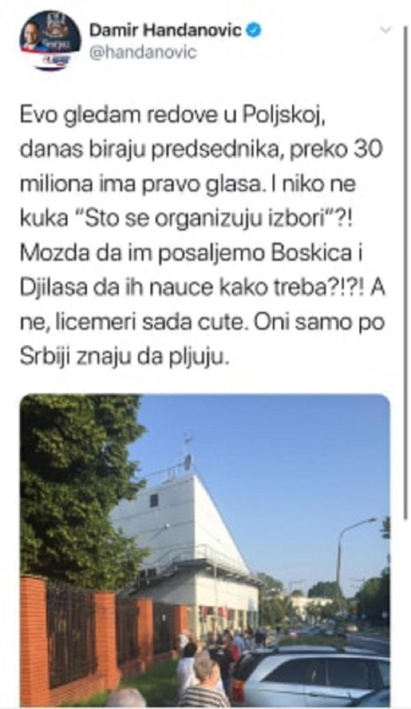 Tvit Damira Handanovića