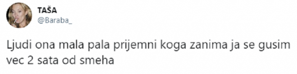 Korisnica Tvitera i njena objava