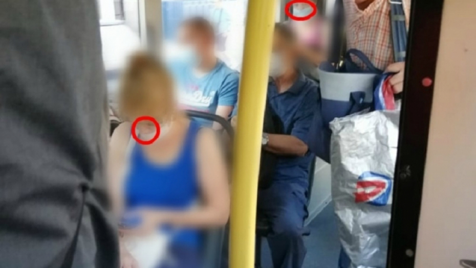 pogrešno nošenje zaštitne maske