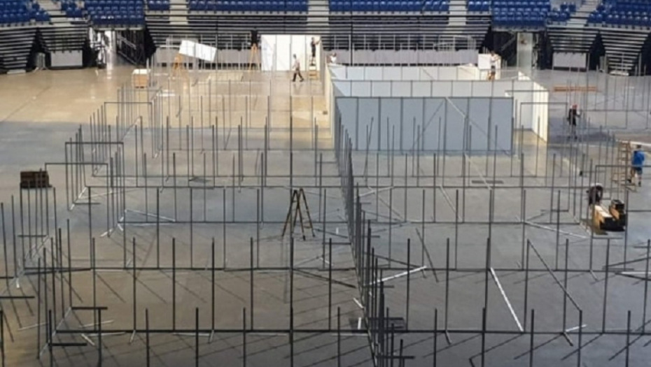 Privremena kovid bolnica u Areni
