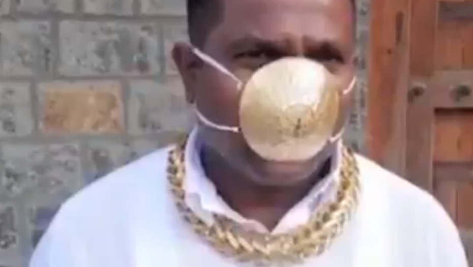 zaštitna maska od zlata