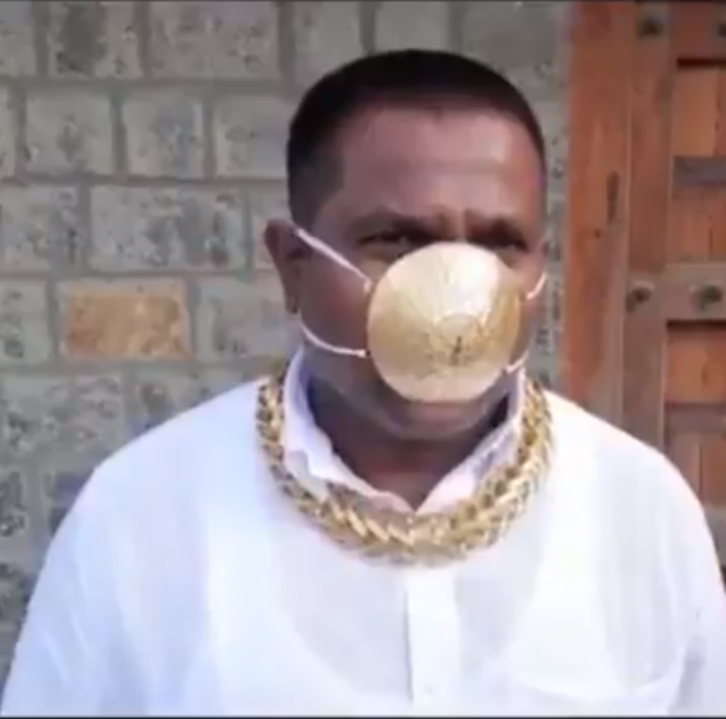 zaštitna maska od zlata