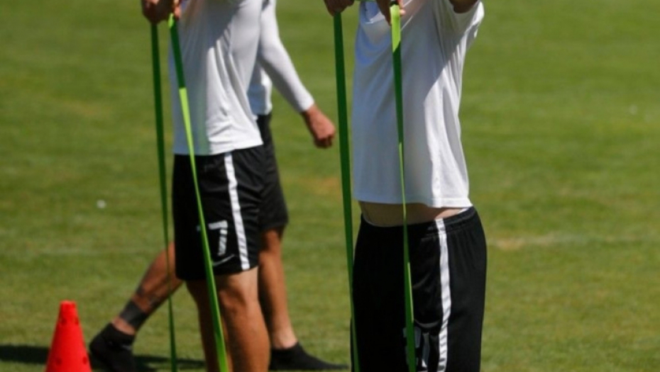 Luka Marković na treningu Partizana