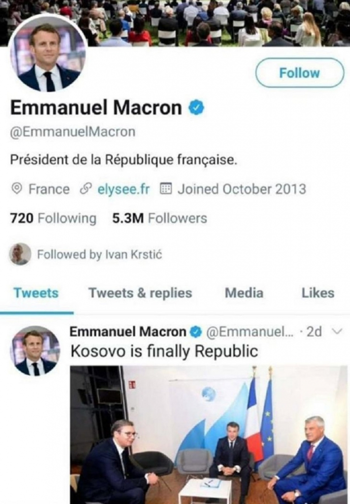 Lažni tvit Emanuela Makrona