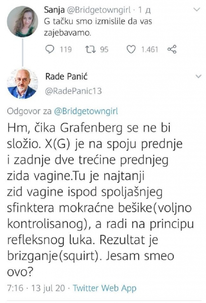 Rade Panić na Twiteru