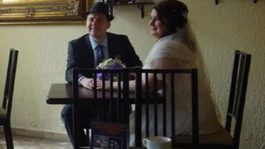 Antonjina Zimina i Konstantin Antonjets na proslavi venčanja 