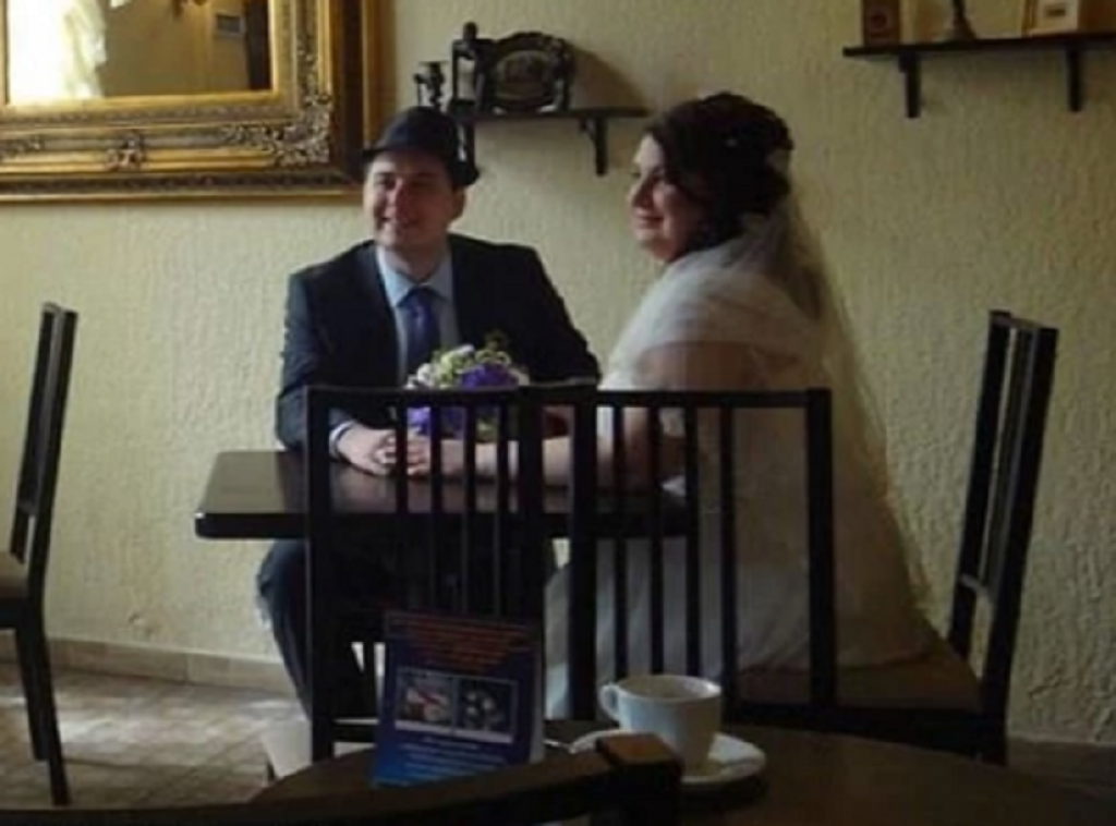 Antonjina Zimina i Konstantin Antonjets na proslavi venčanja 