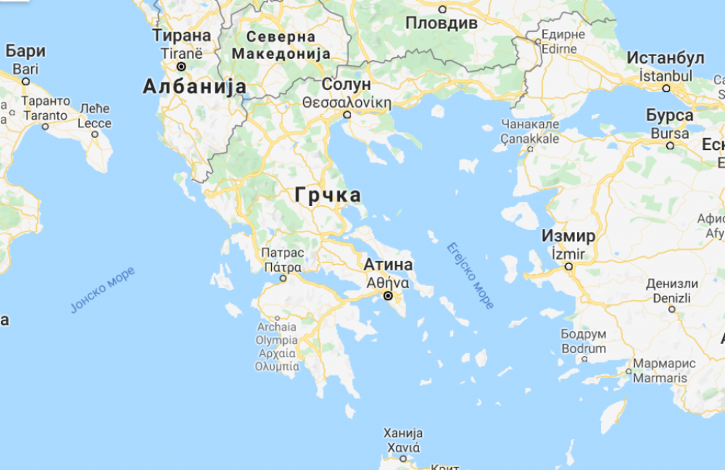 Grčka, mapa