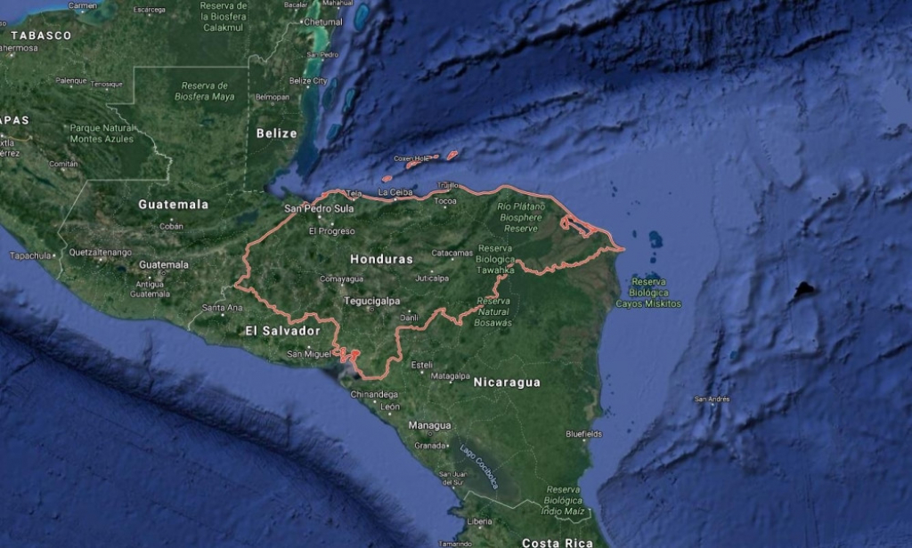 Honduras mapa