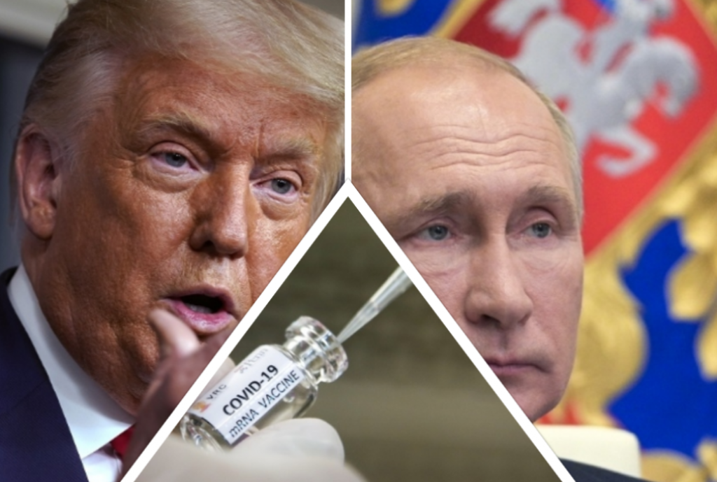 vakcina, Putin, Tramp