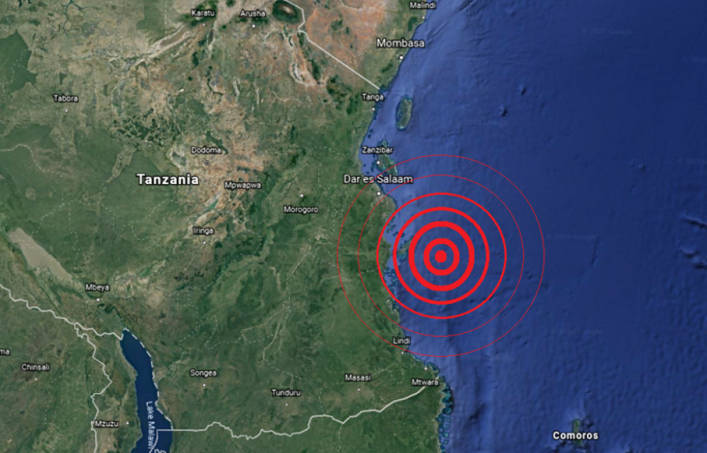 Tanzanija, zemljotres
