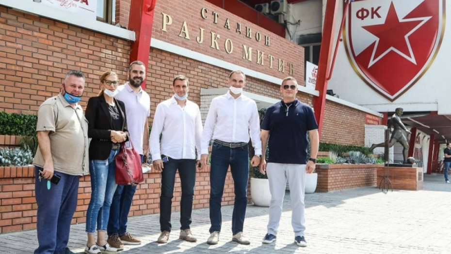 Čelni ljudi Sportskog saveza Beograda i gosti iz Zrenjanina