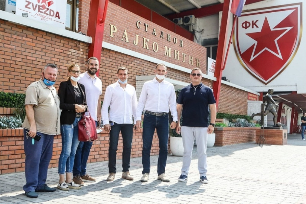 Čelni ljudi Sportskog saveza Beograda i gosti iz Zrenjanina