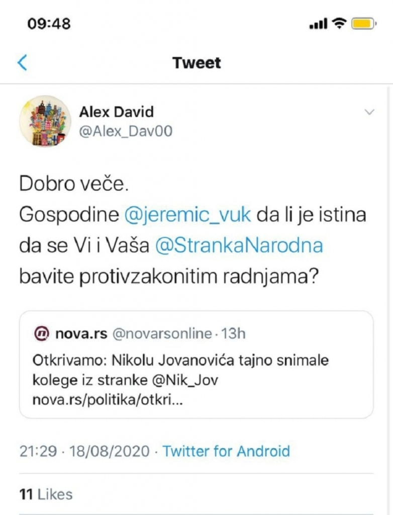 Kampanja protiv Jeremića