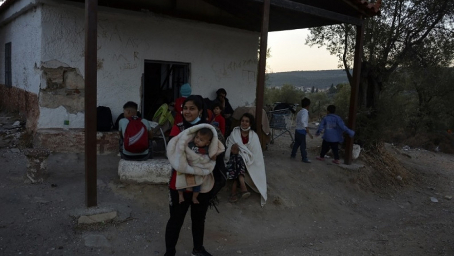 Morija, Lezbos, Grčka, migranti, kamp, požar