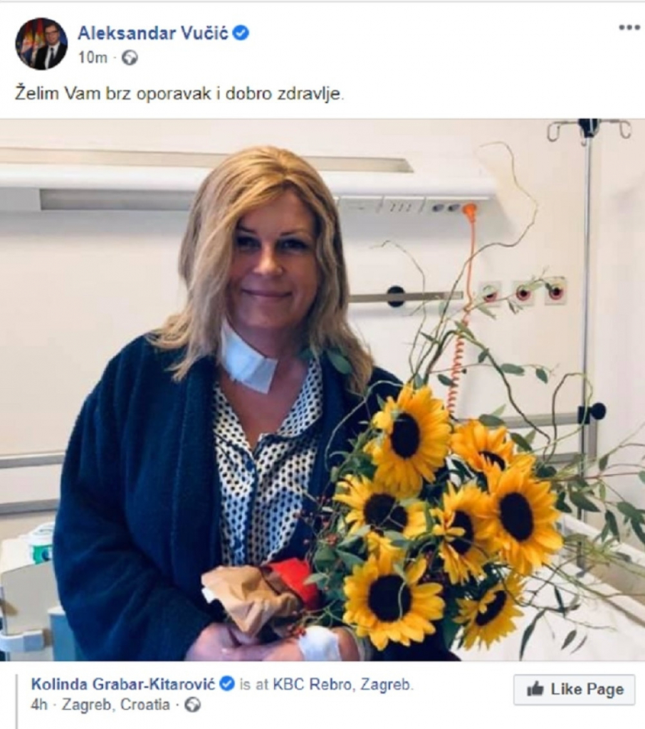 Vučićeva poruka Kolindi