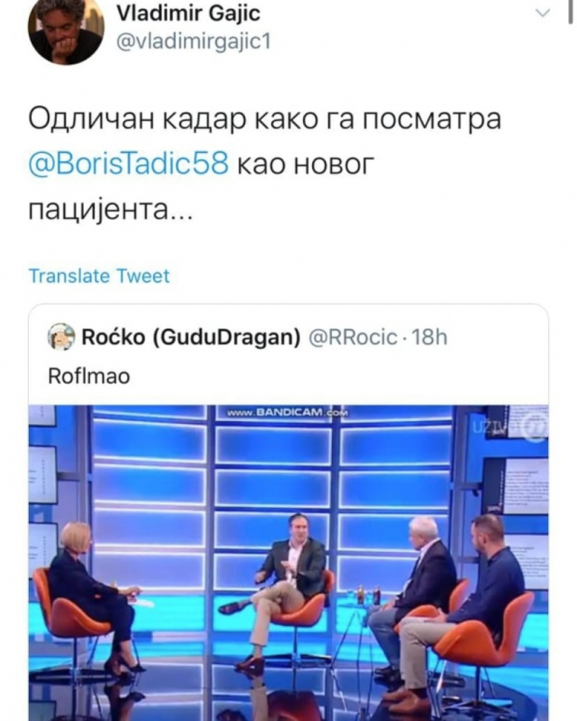 Tvit Vladmira Gajića