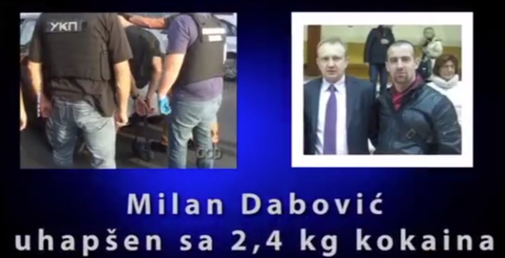 Dabović je uhapšen sa drogom.